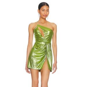 Revolve Superdown Claudette Cut Out Dress in Green